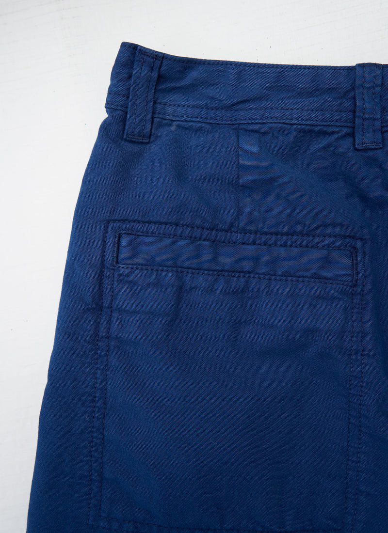 Reworn Mens Cotton Canvas Trousers Size 32 (116) | Uniform Blue