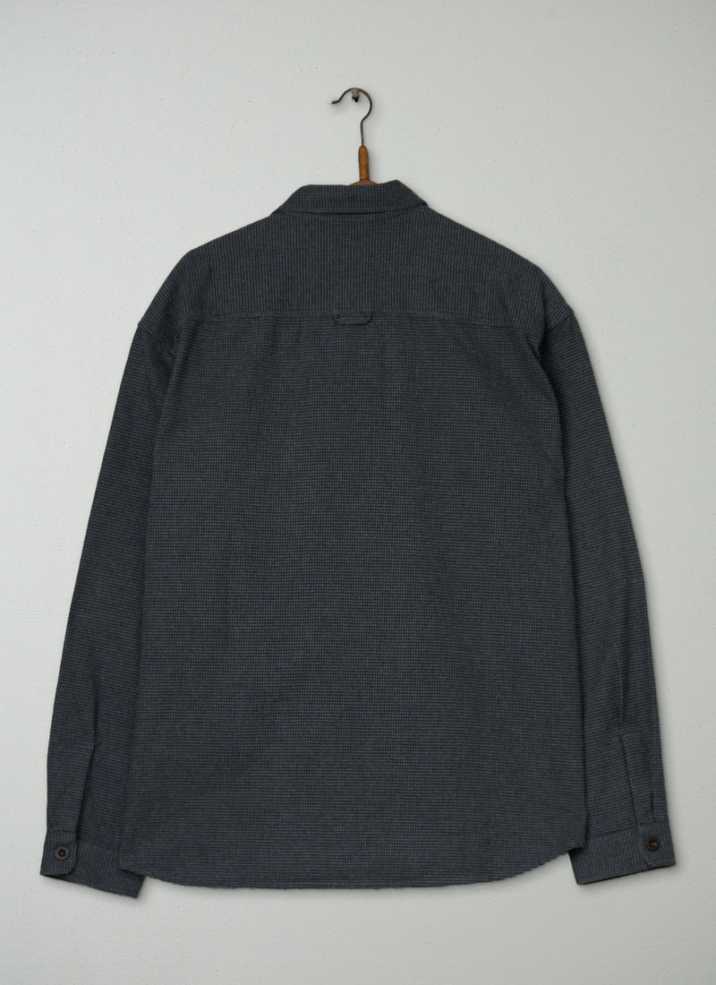 Reworn Mens Cotton Workwear Shirt Size M (051) | Grey