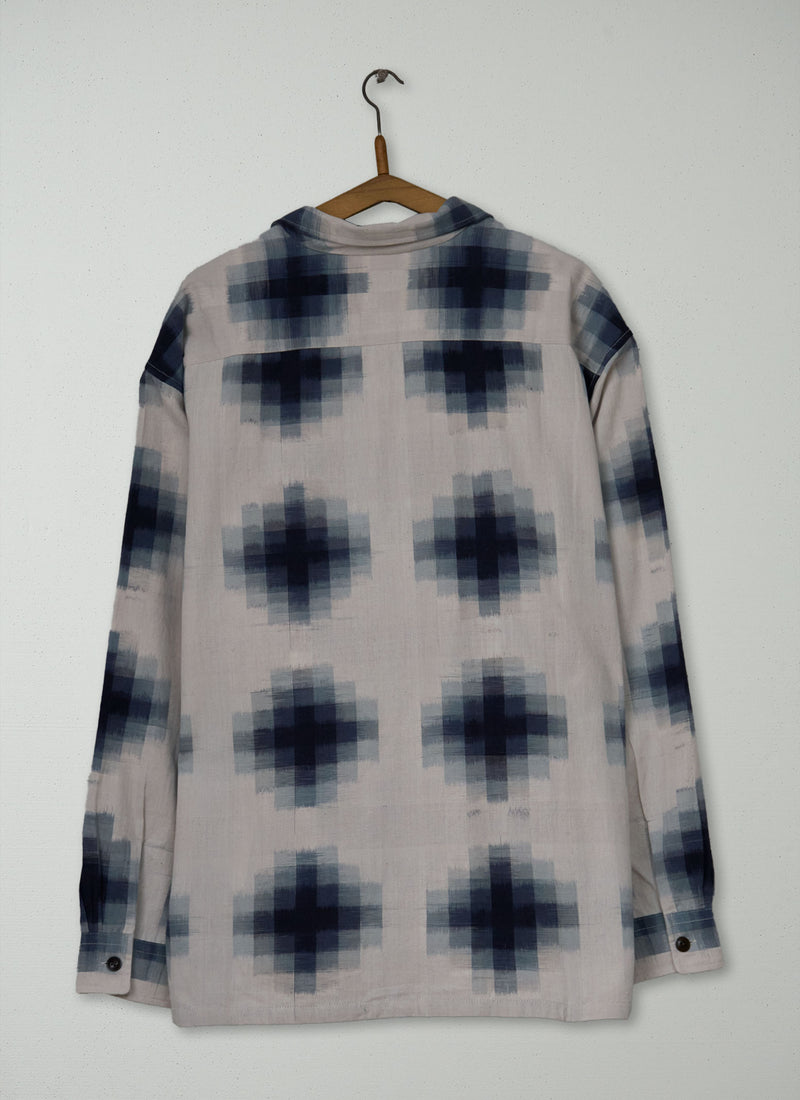 Reworn Mens Ikat Shirt Size M (066) | Multi