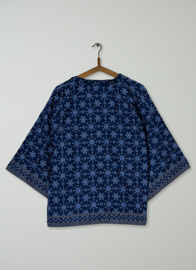 Reworn Starfish Print Lounge Jacket Size XXS (081) | Multi