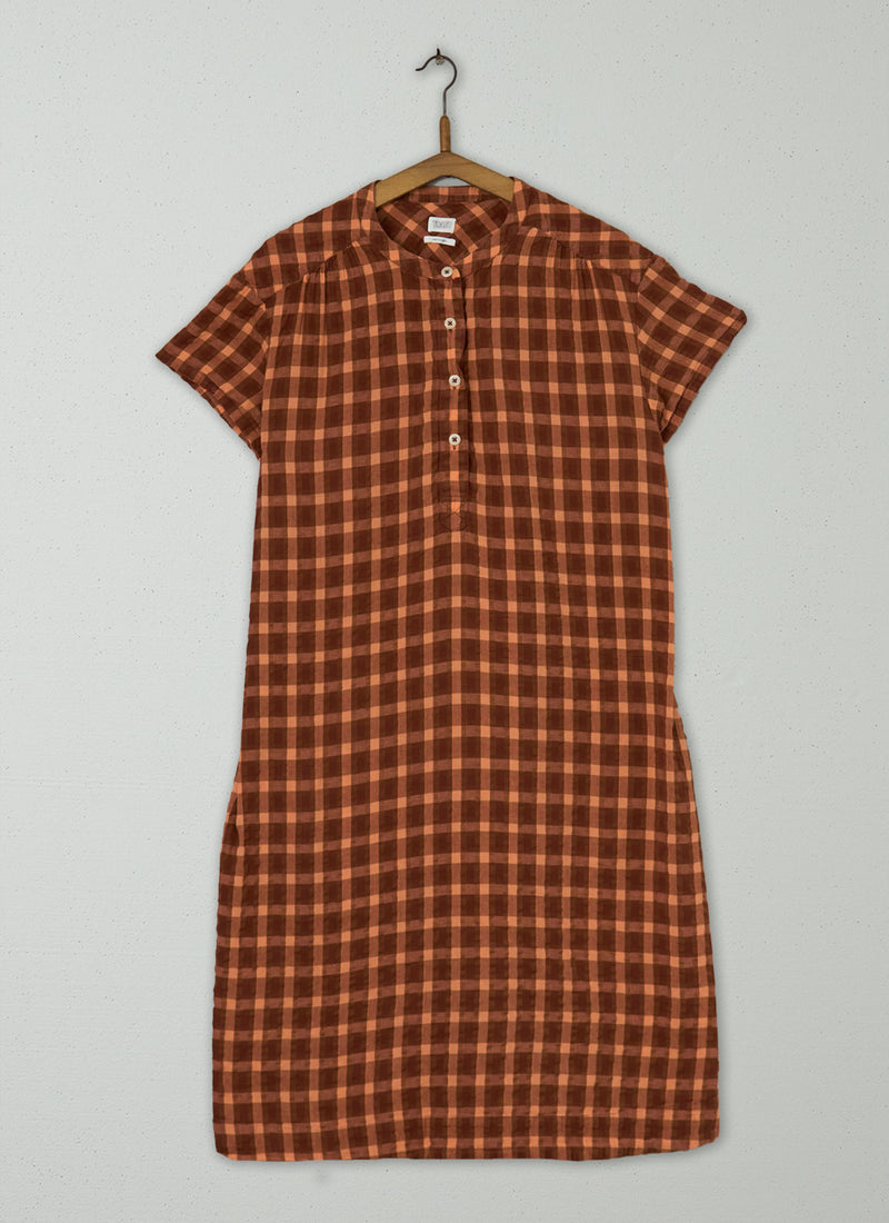 Reworn Check Cotton Nightdress Size XS (286) | Multi