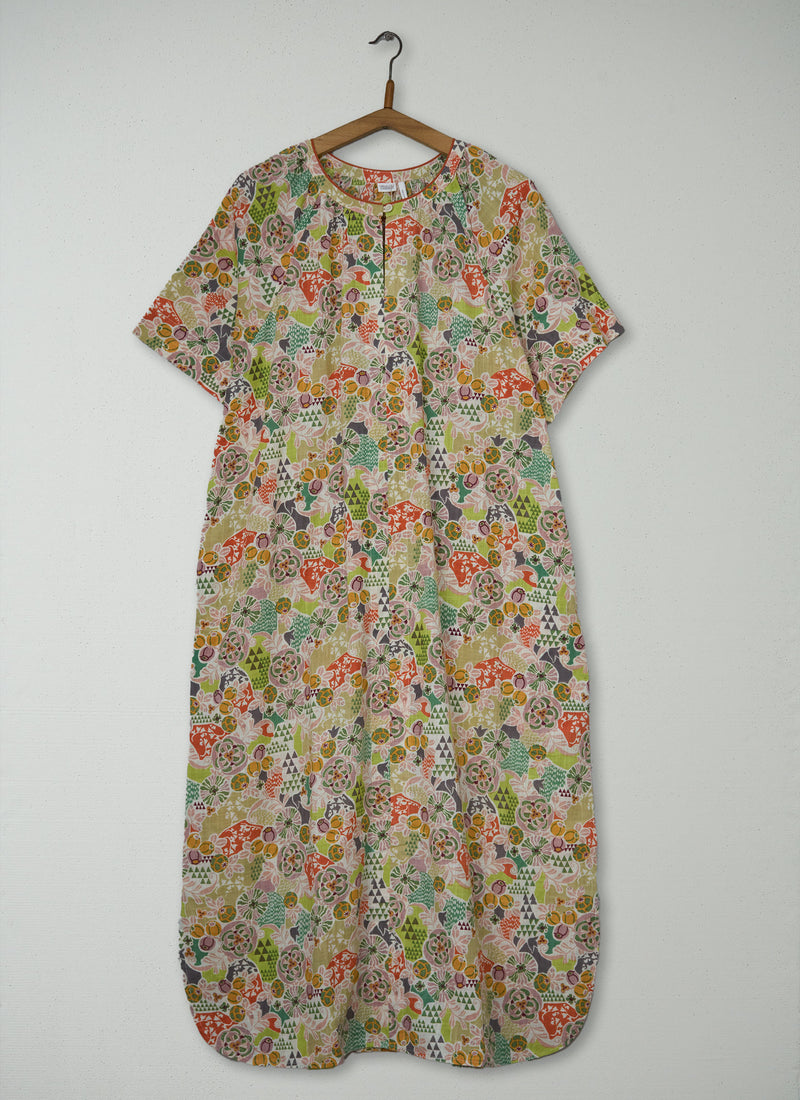 Reworn Harlequin Print Nightdress Size L (294) | Multi