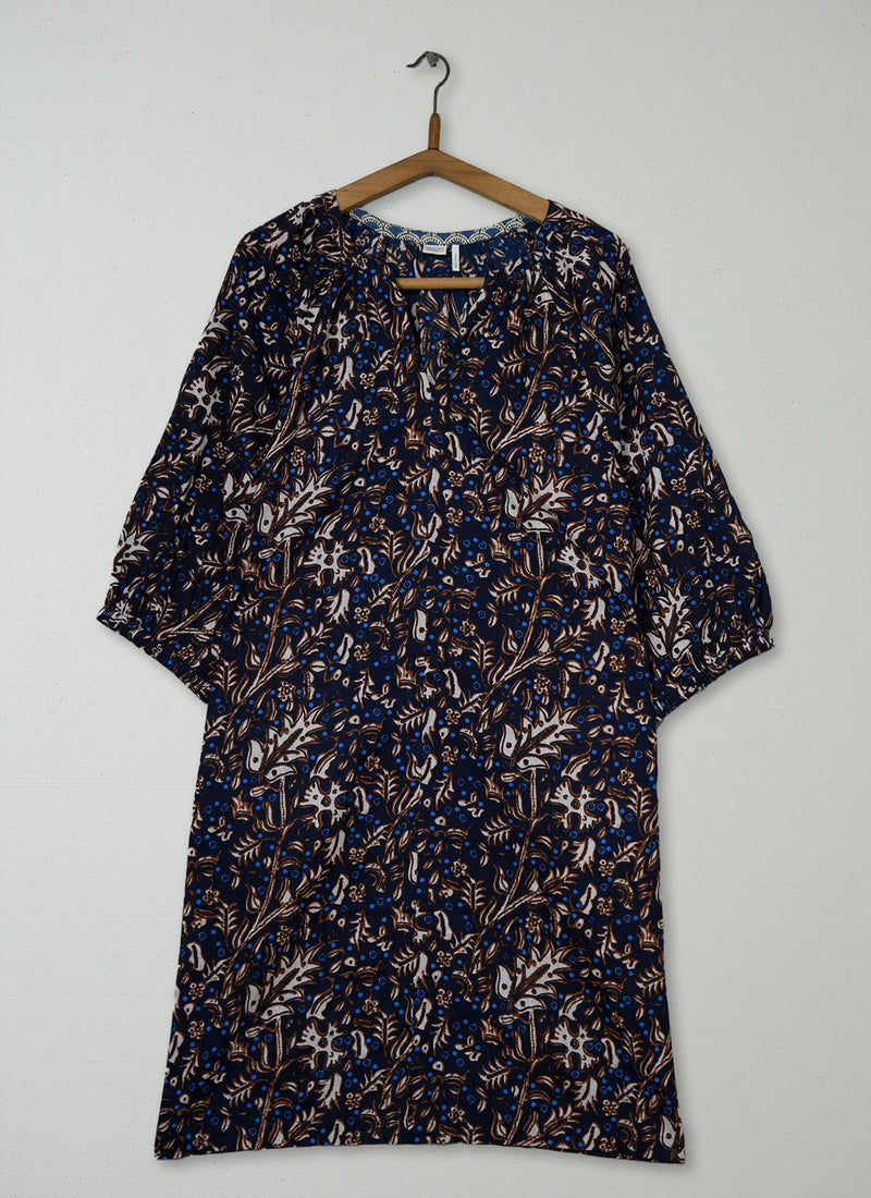 Reworn Floral Print Lounge Dress Size S (310) | Multi
