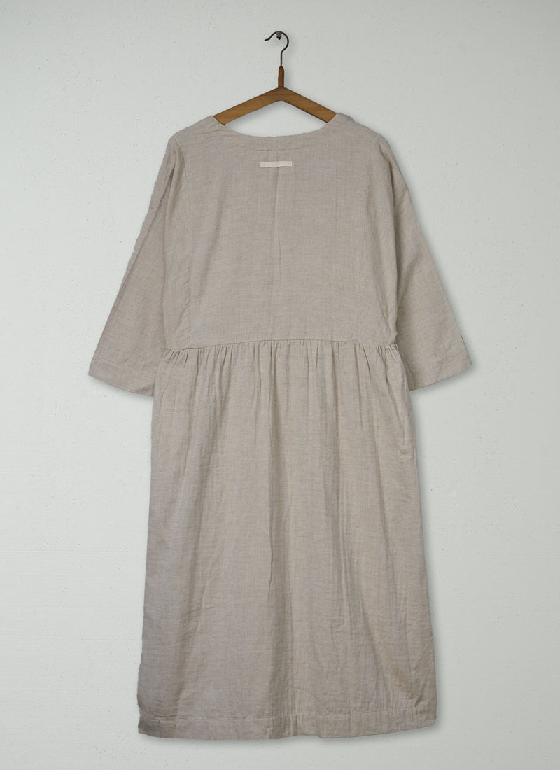 Reworn Cotton Nightdress Size XL (279) | Sand