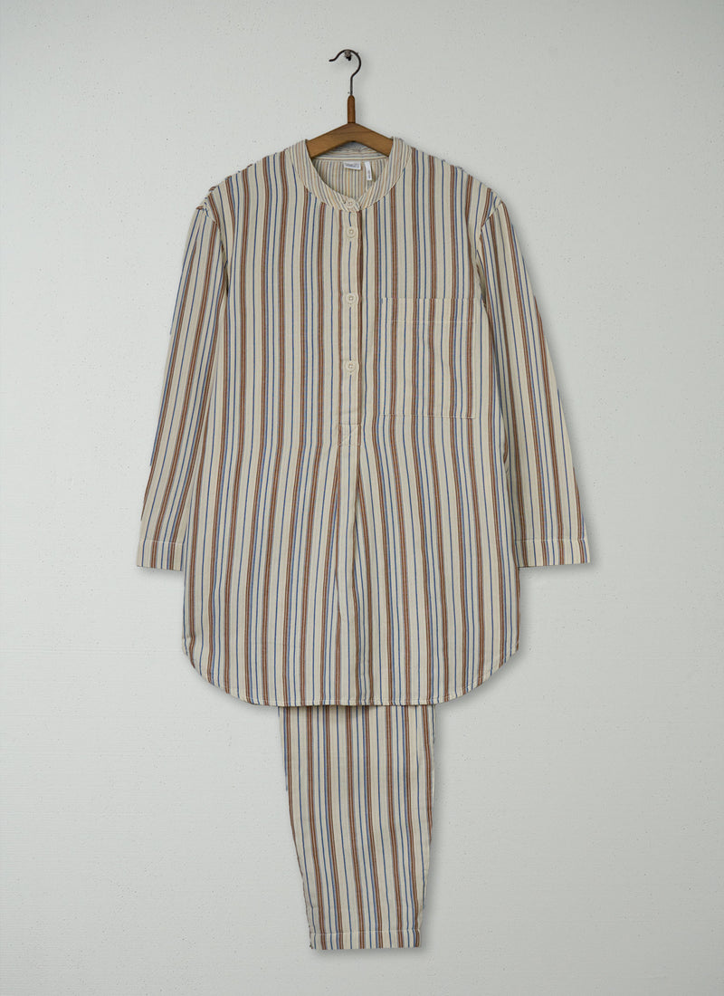 Reworn Stripe Cotton Pyjamas Size XS (253) | Multi