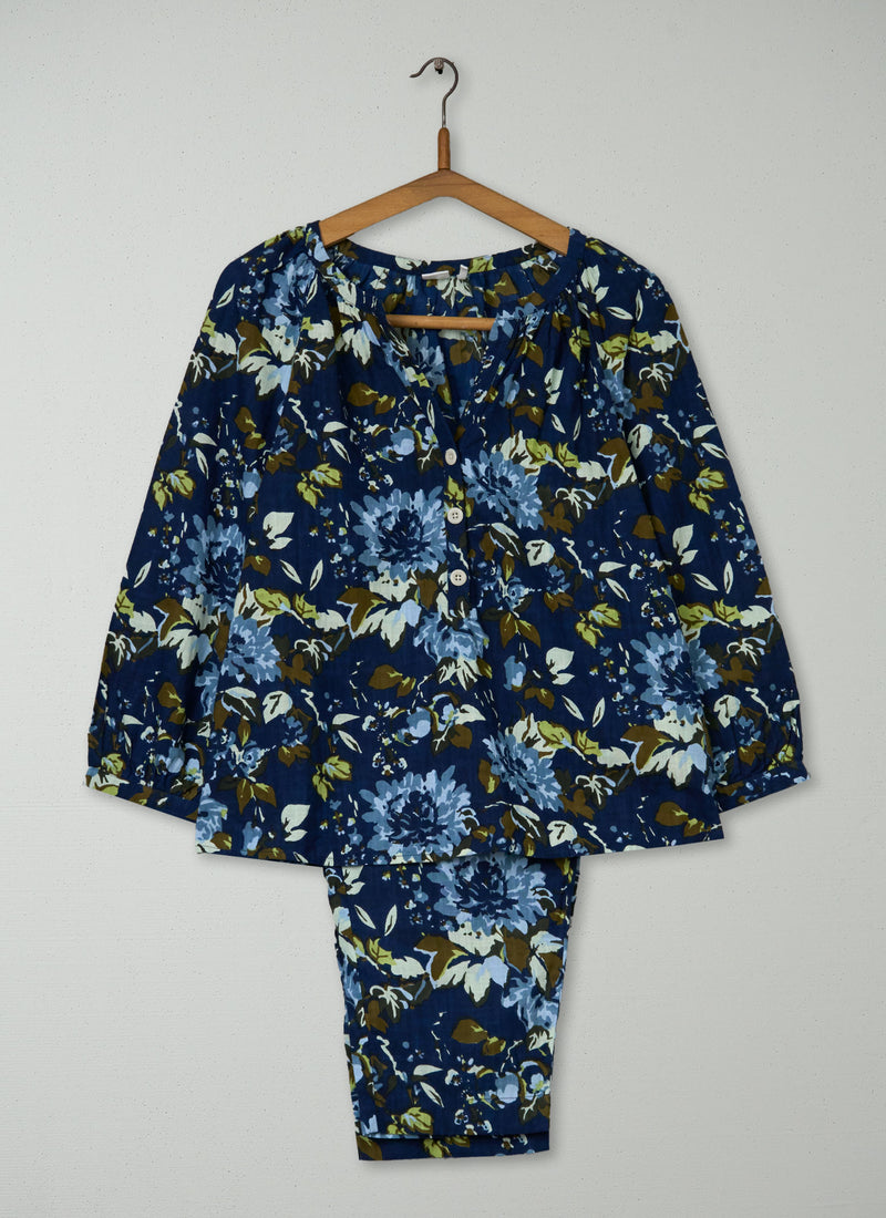 Reworn Dahlia Print Pyjamas Size S (312) | Multi