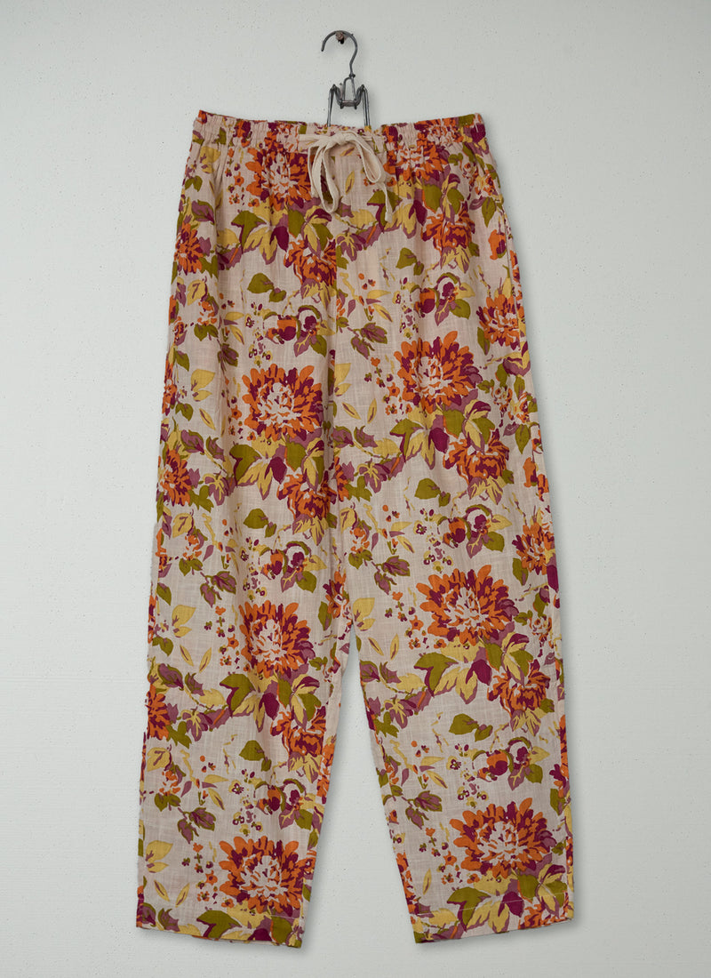 Reworn Dahlia Print Pyjama Trousers Size XS (1632) | Multi