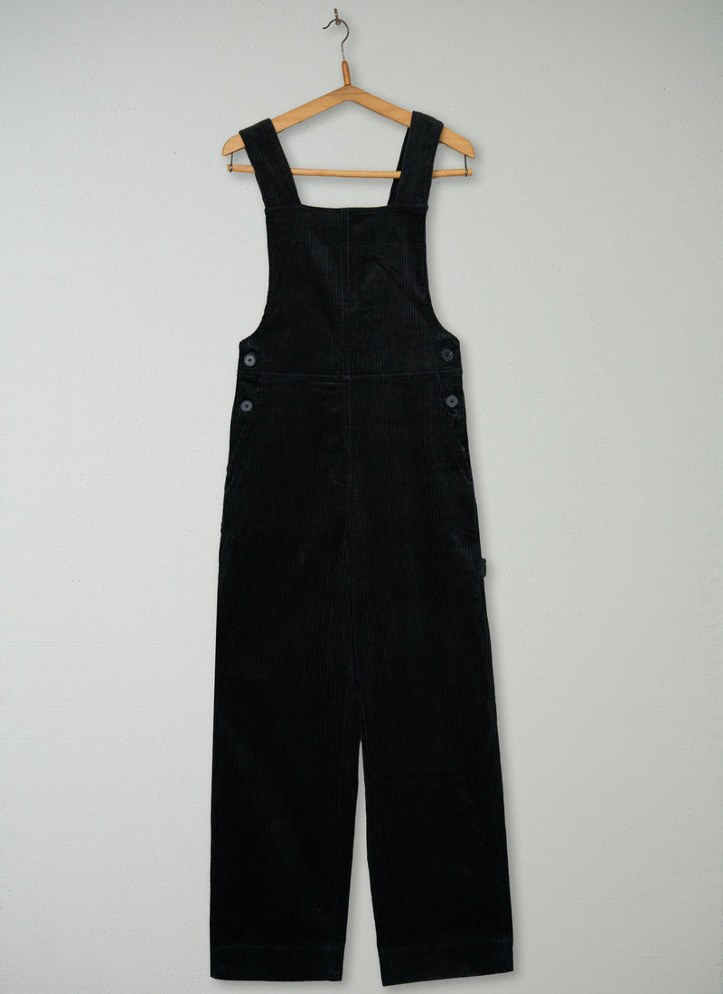 Reworn Cord Dungarees Size 6 (1504) | Brown Slate