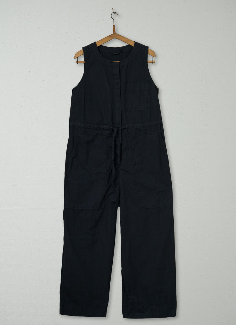 Reworn Cotton Linen Jumpsuit Size 12 (1541) | Smalt