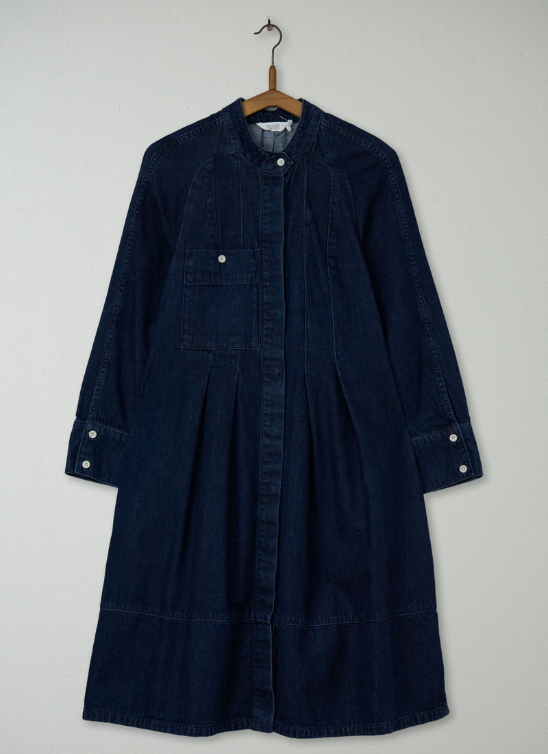 Reworn Denim Workwear Dress Size 12 (1999) | Indigo