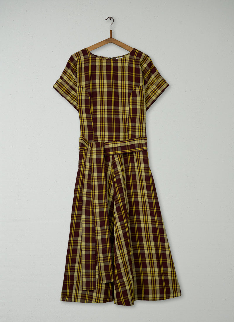 Reworn Woodland Check Circle Dress Size 6 (2221) | Multi