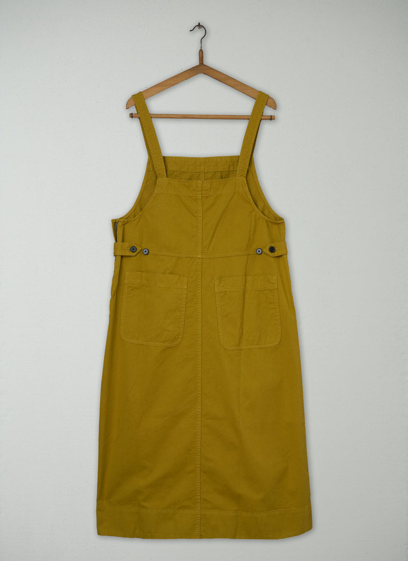 Reworn Twill Pinafore Dress Size 14 (1938) | Brass