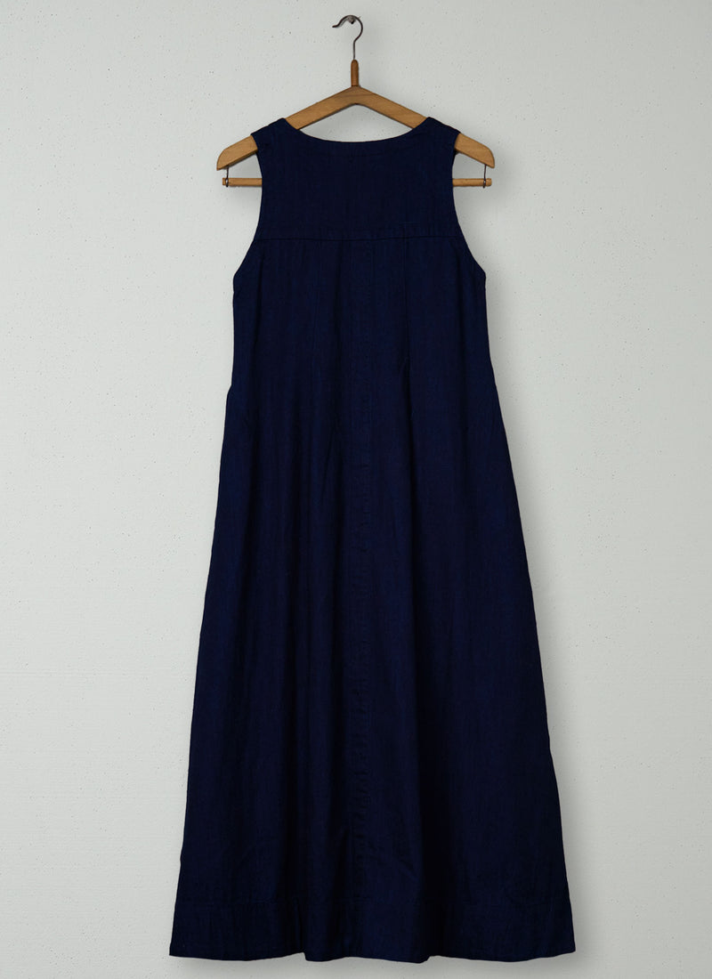 Reworn Indigo Twill Dress Size 6 (1819) | Indigo
