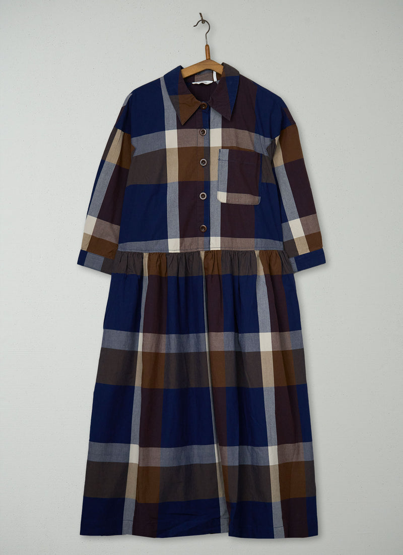 Reworn Check Shirt Dress Size S (2037) | Multi