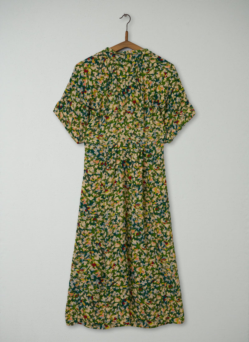 Reworn Bryn Tie Neck Dress Size XXS (2132) | Multi