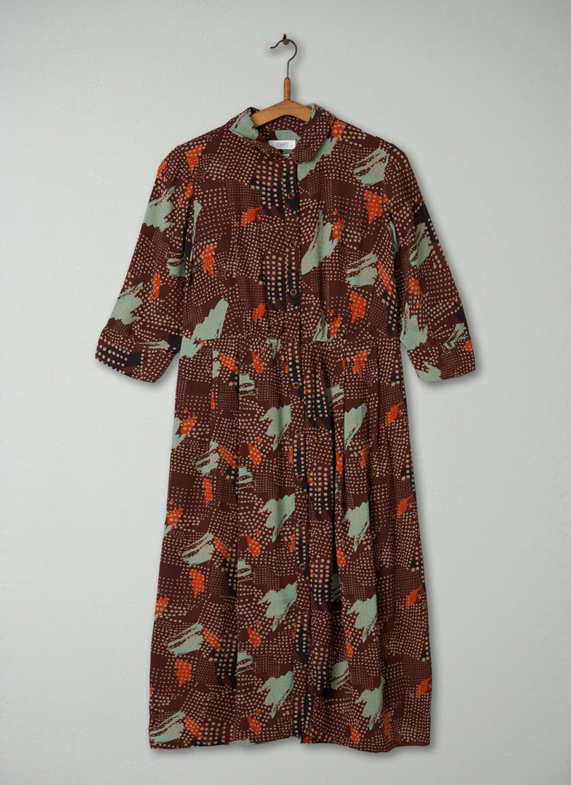 Reworn Crepe Dress Size 4 (1486) | Multi