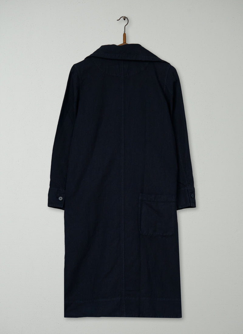Reworn Drawstring Collar Dress Size S (1830) | Slate