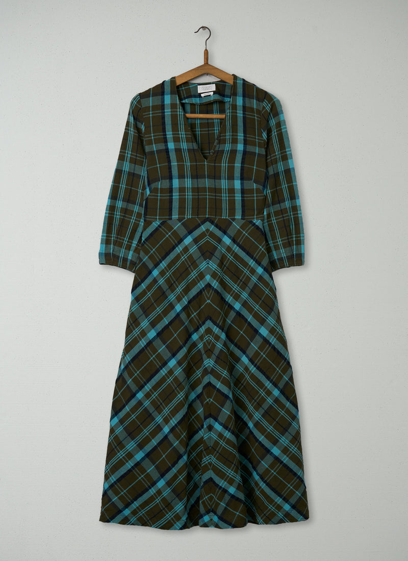 Reworn Check Seersucker Dress Size 04 (1618) | Multi