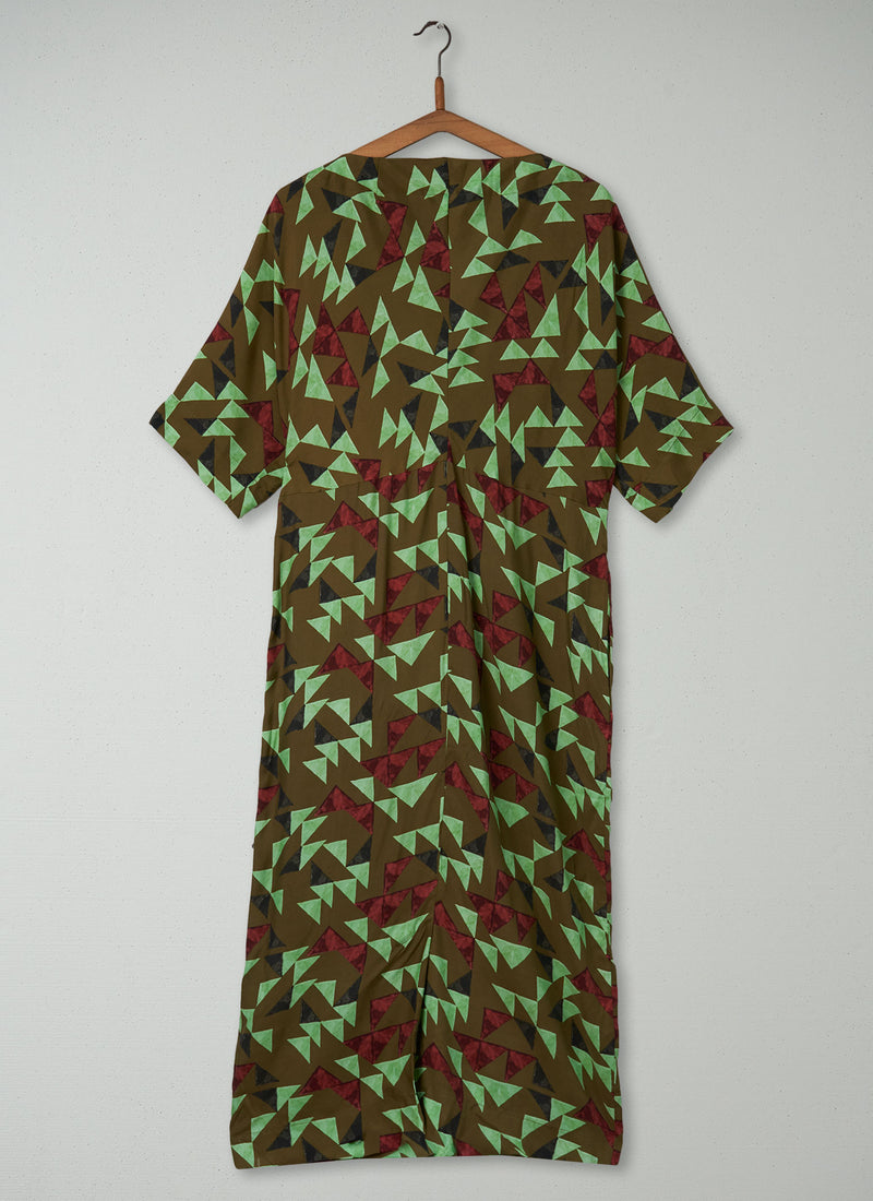 Reworn Tie Waist Dress Size XS (2187) | Multi