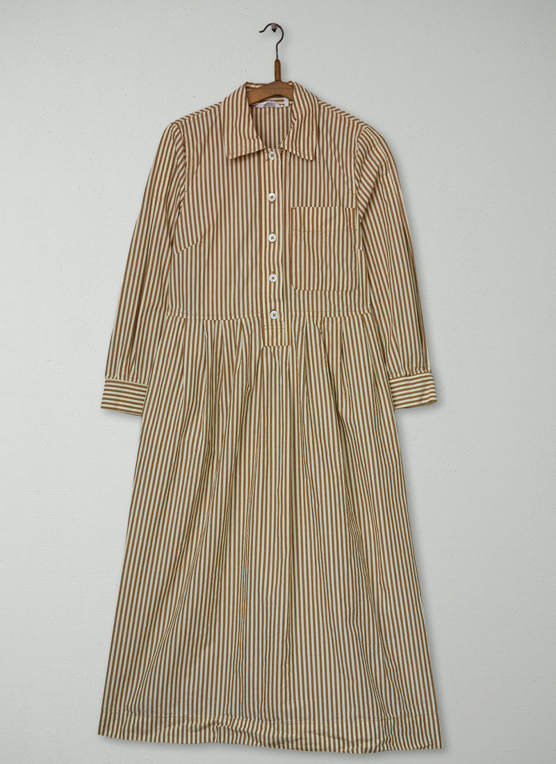 Reworn Stripe Poplin Dress Size XXS (1980) | Multi