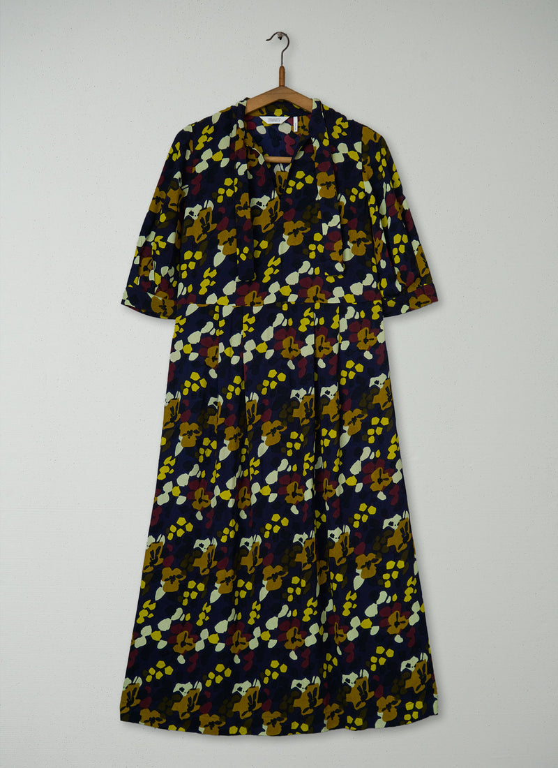 Reworn Harlequin Flower Print Dress Size 6 (2186) | Multi