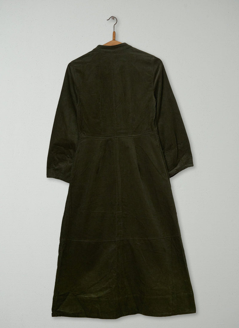 Reworn Soft Cord Dress Size 4 (2213) | Green