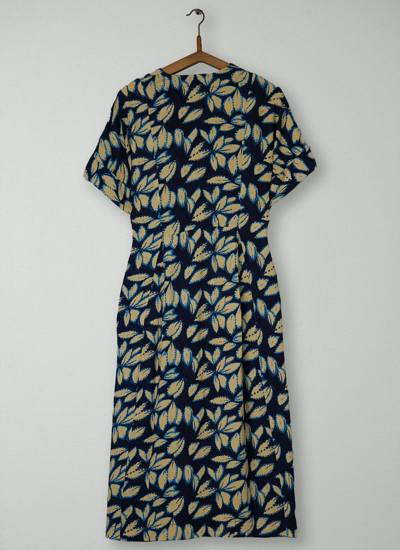 Reworn Bryn Leaf Print Dress Size XXS (2071) | Multi