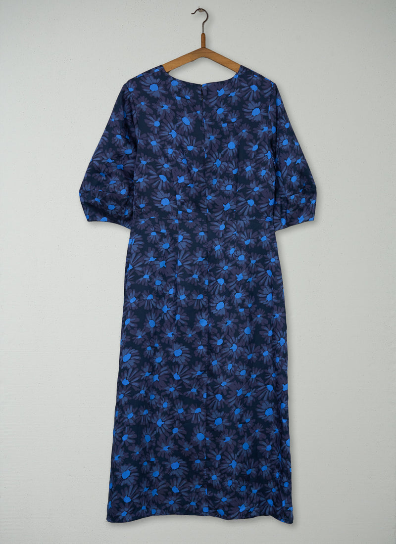 Reworn Rounded Sleeve Painted Daisy Dress Size 6 (2091) | Multi