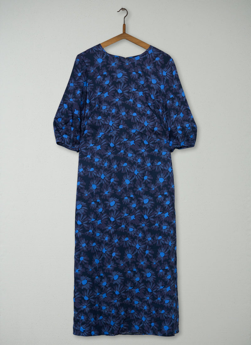 Reworn Rounded Sleeve Painted Daisy Dress Size 6 (2091) | Multi