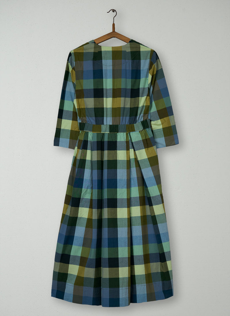 Reworn Check Cotton Dress Size 8 (2078) | Multi