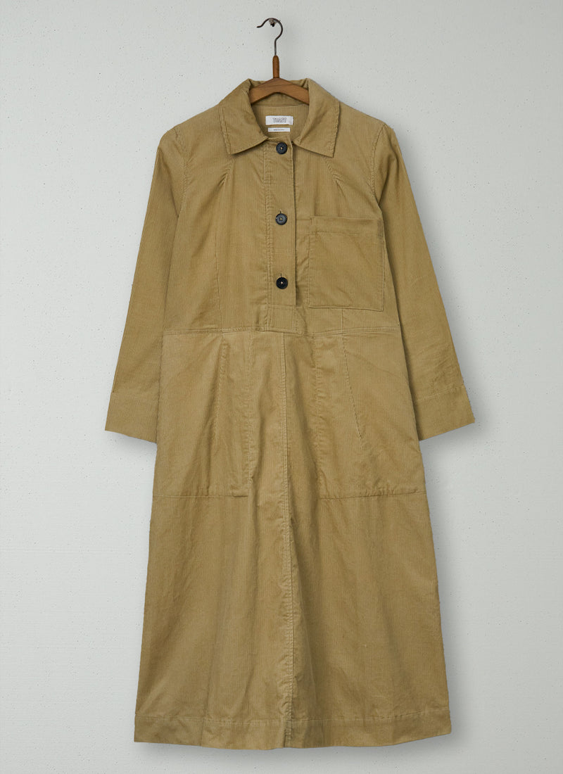 Reworn Needlecord Shirt Dress Size 14 (2050) | Bulrush