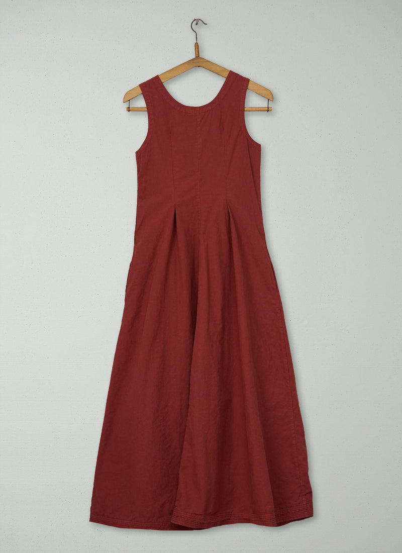 Reworn Cotton Linen Sun Dress Size 6 (2158) | Brick