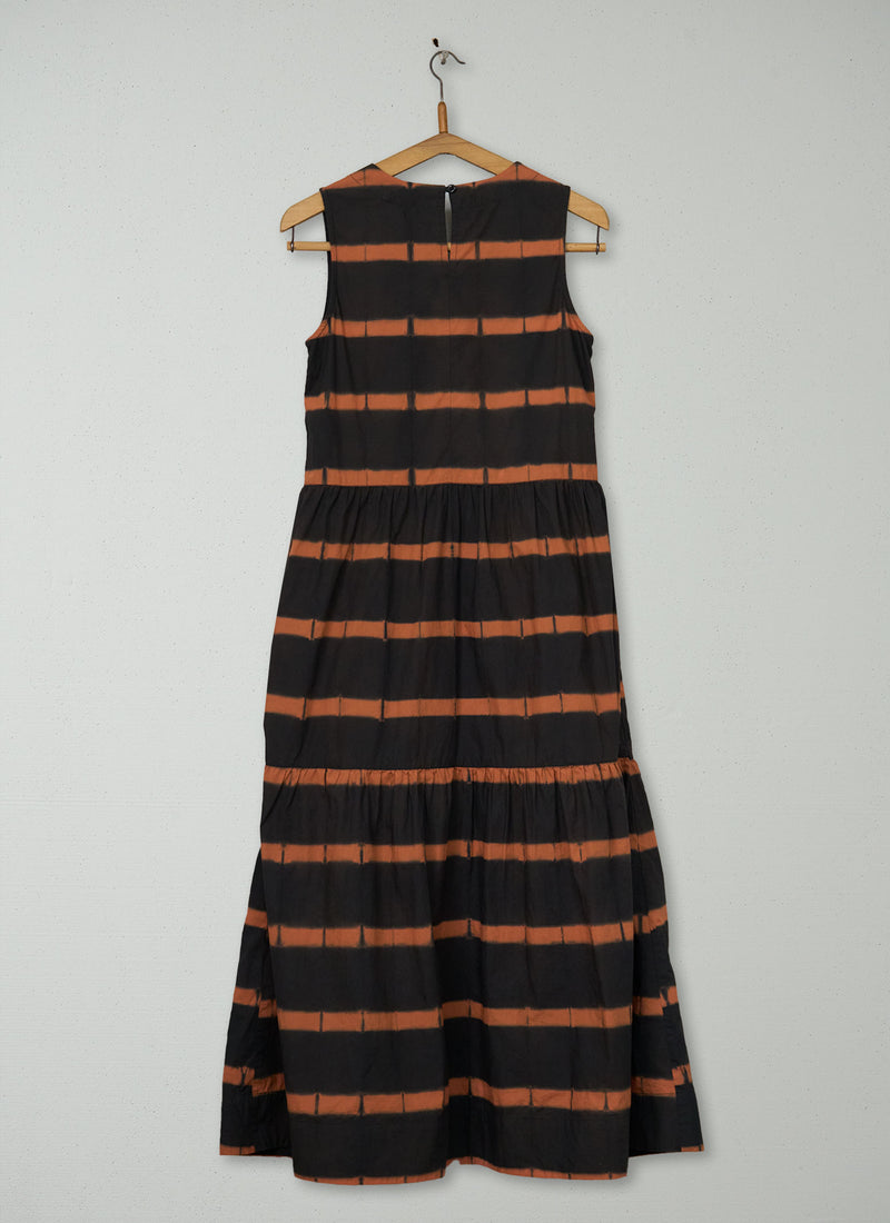Reworn Stripe Clamp Dyed Dress Size 6 (2112) | Multi