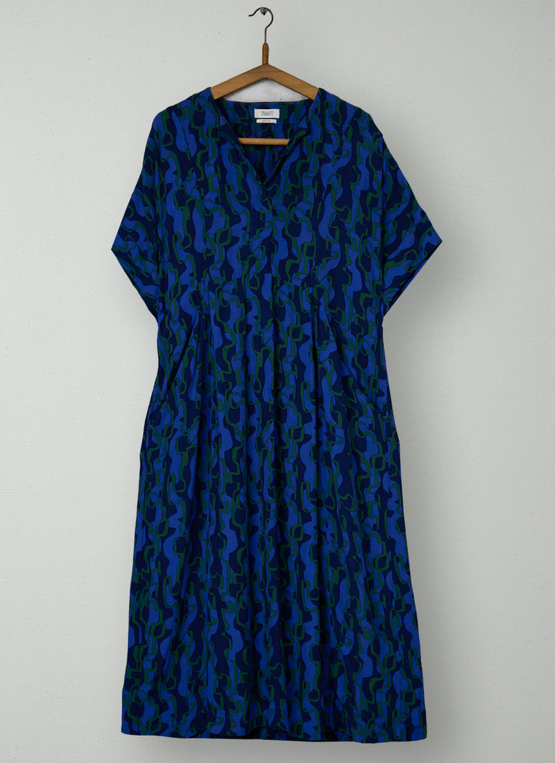 Reworn Bryn Ribbon Print Dress Size S (1679) | Multi