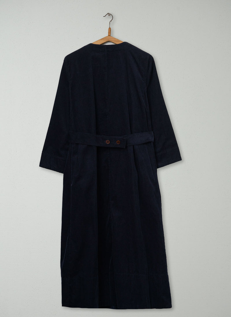 Reworn Needlecord Dress Size M (2248) | Midnight