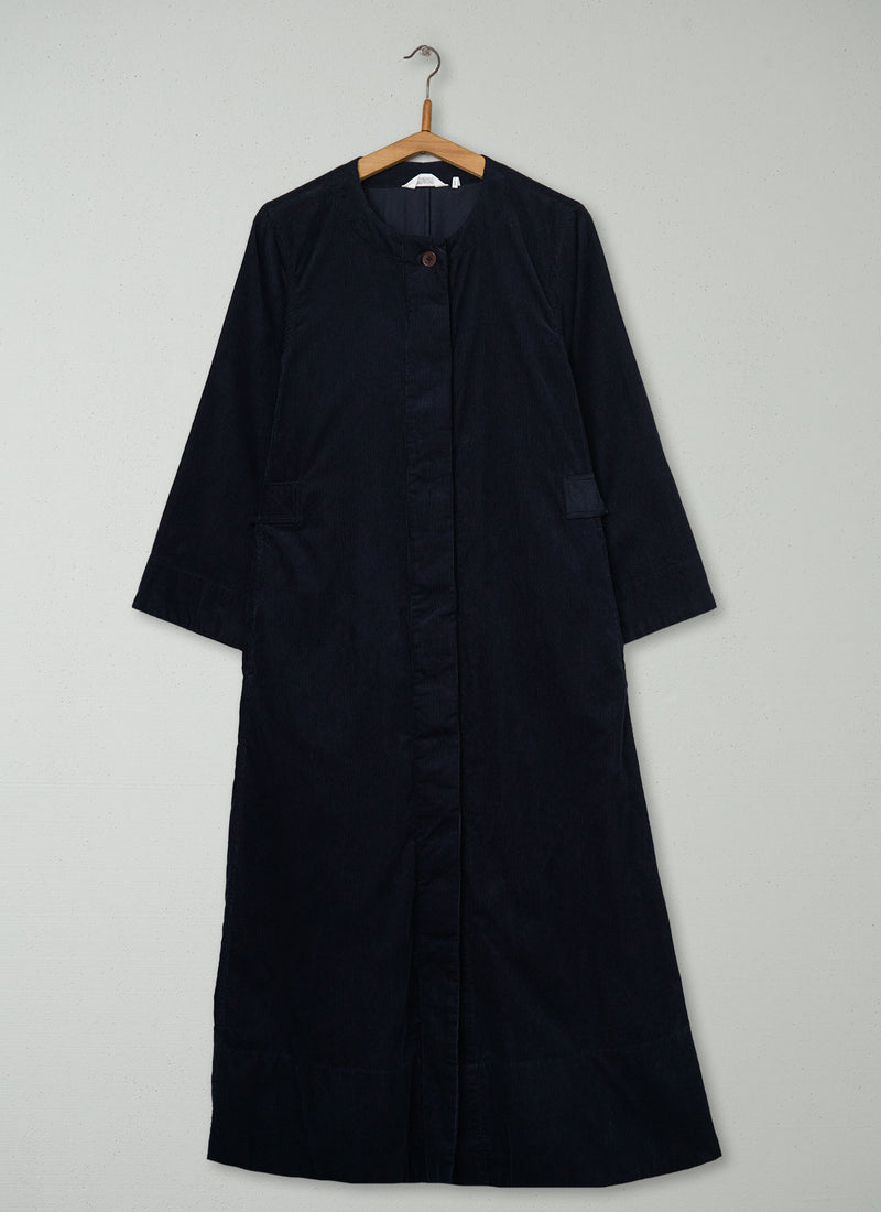 Reworn Needlecord Dress Size M (2248) | Midnight