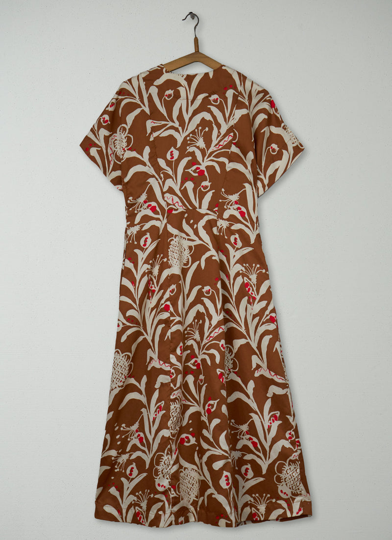 Reworn Crockery Print Dress Size 8 (2195) | Multi