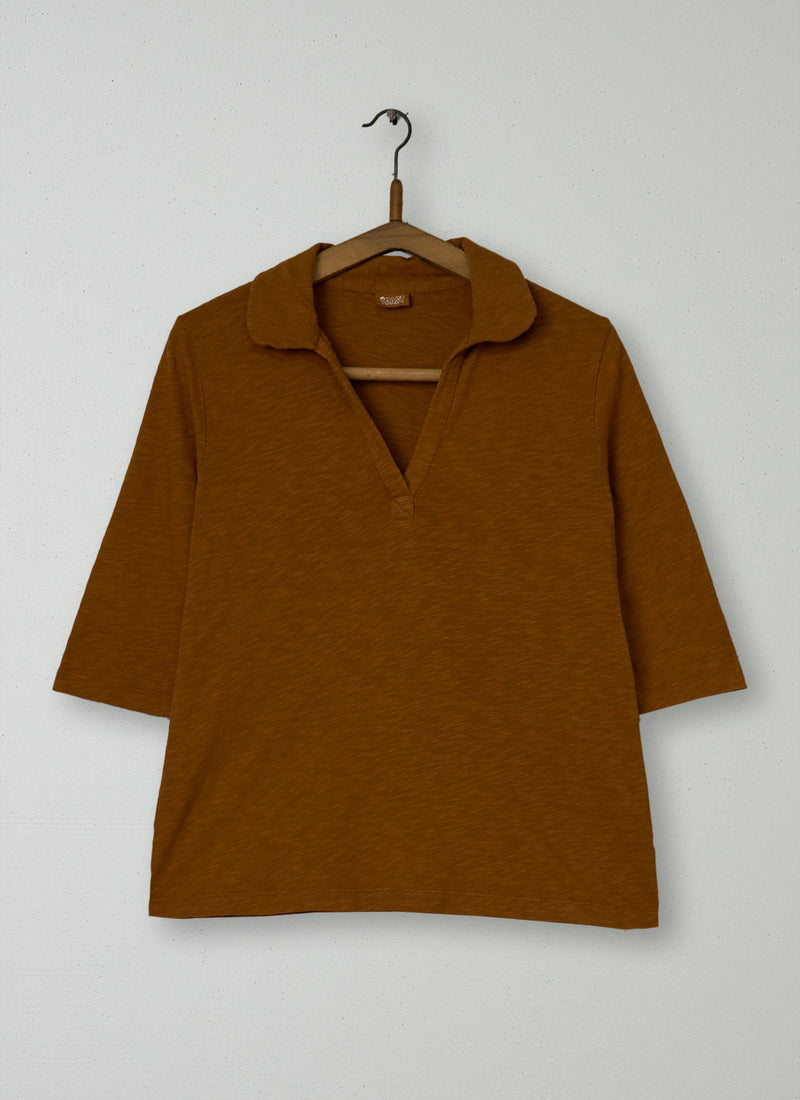 Reworn Round Collar Tee Size M (193) | Cumin