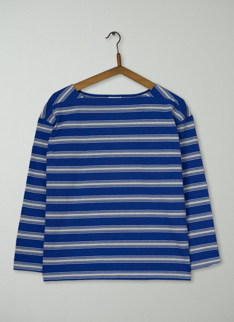 Reworn Stripe Cotton Long Sleeve Tee Size XXS (186) | Multi