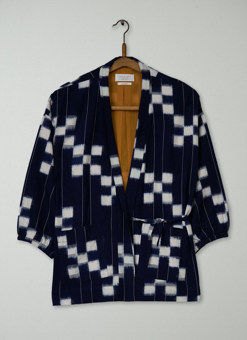 Reworn Ikat Wrap Jacket Size XXSXS (283) | Multi