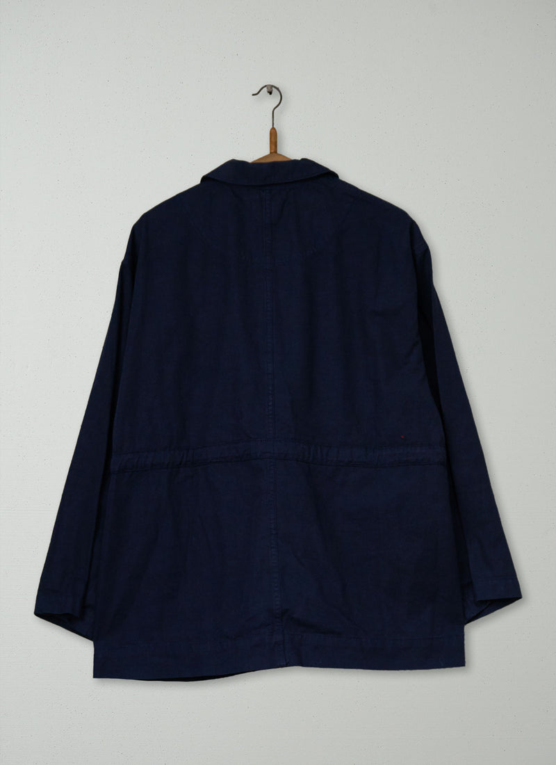 Reworn Cotton Utility Jacket Size 8 (282) | Dark Navy