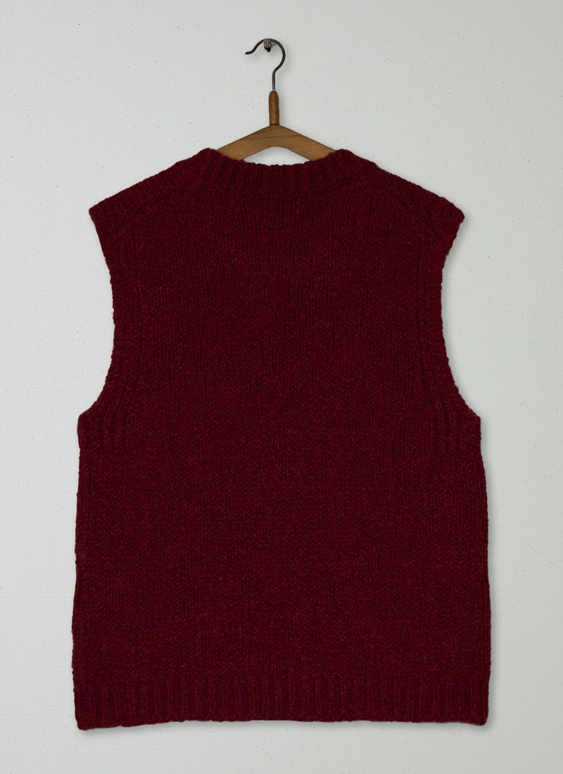 Reworn Wool Alpaca Tank Size M (566) | Red Sorrel