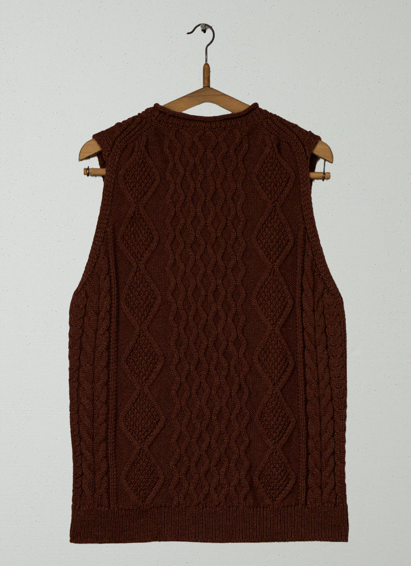 Reworn Cable Knit Tank Size L (575) | Beech Nut