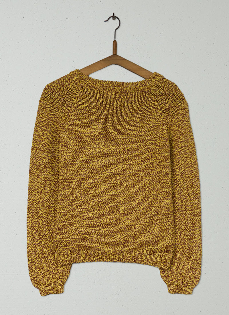 Reworn Cotton Merino Marl Sweater Size S (639) | Mustard Marl