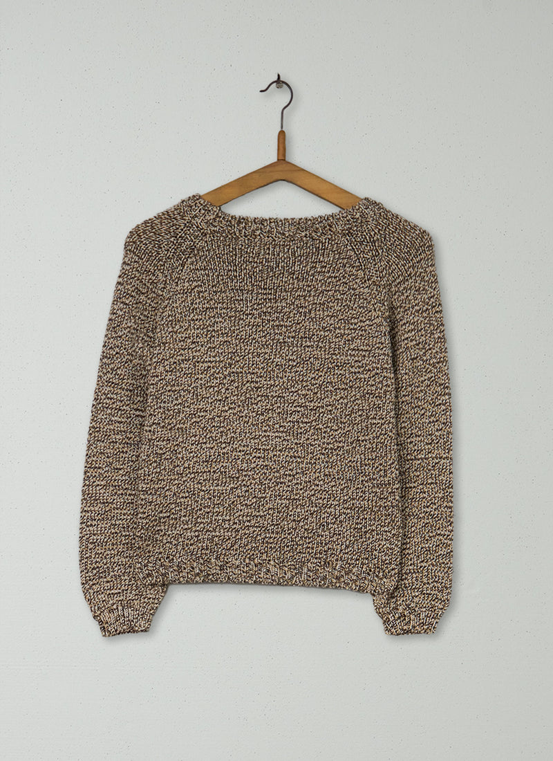 Reworn Cotton Merino Marl Sweater Size XS (638) | Ecru Marl
