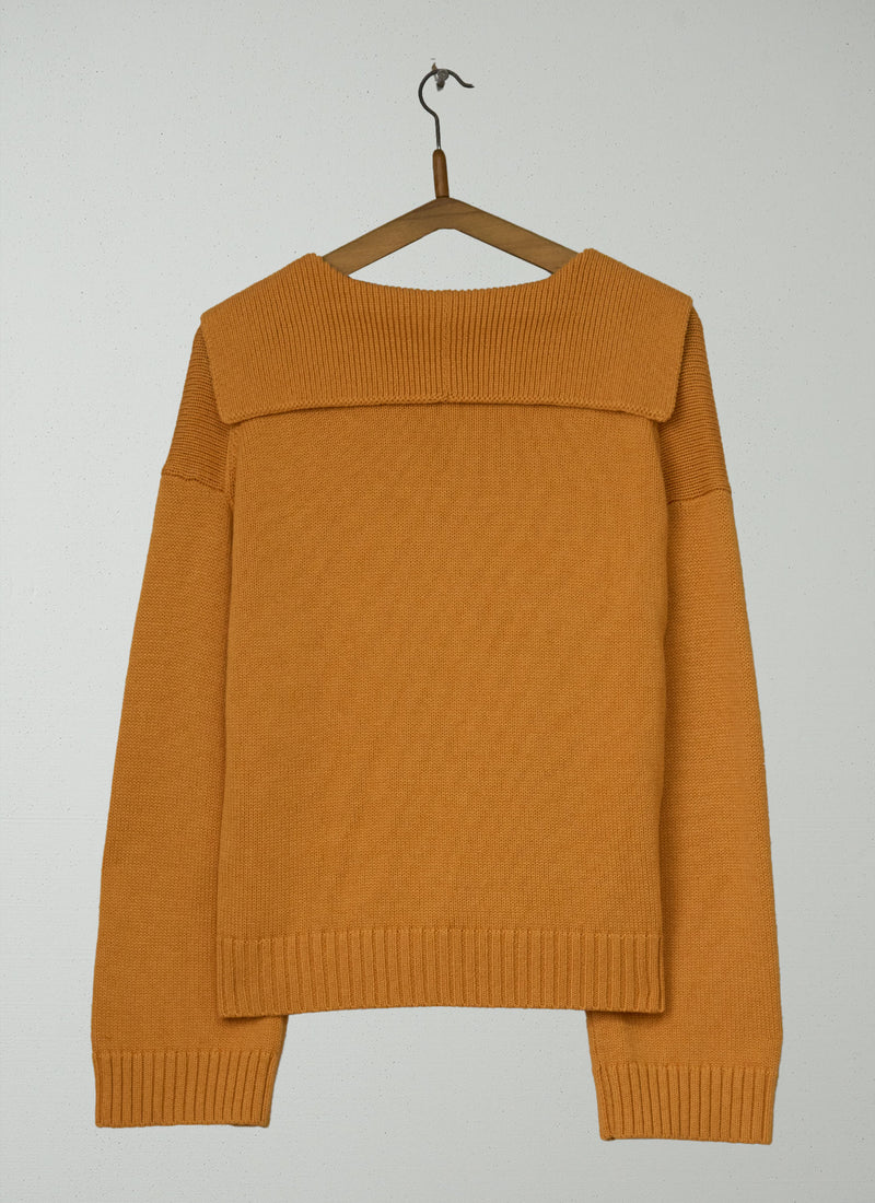 Reworn Collared Wool Cotton Cardigan Size XXSXS (364) | Cantaloupe Melon