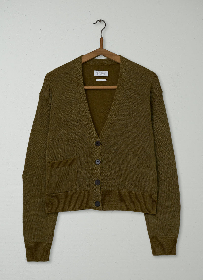 Reworn Patch Pocket Knitwear Size M (672) | Old Gold