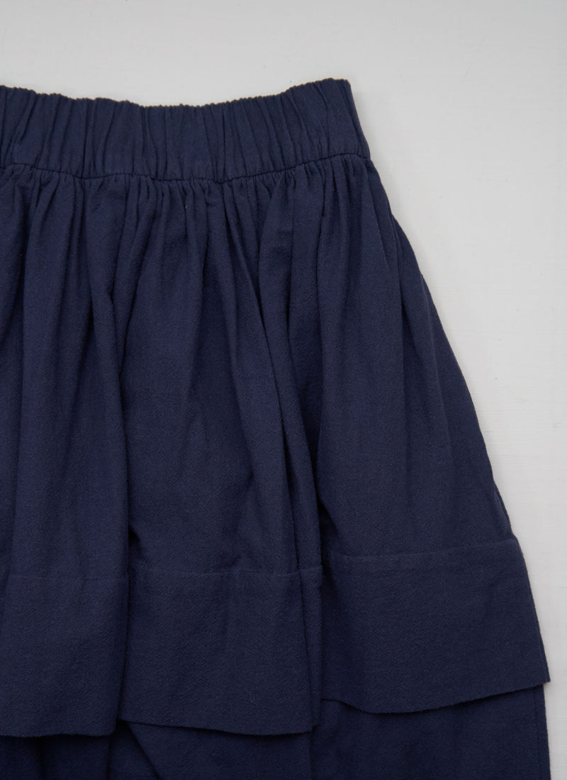 Reworn Textured Cotton Skirt Size 12 (328) | Slate