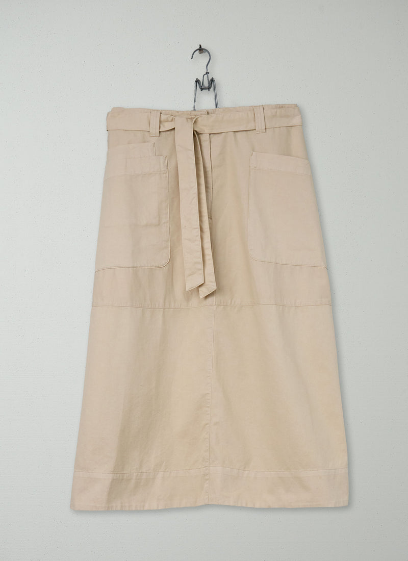 Reworn A Line Cotton Linen Skirt Size 4 (320) | Shell