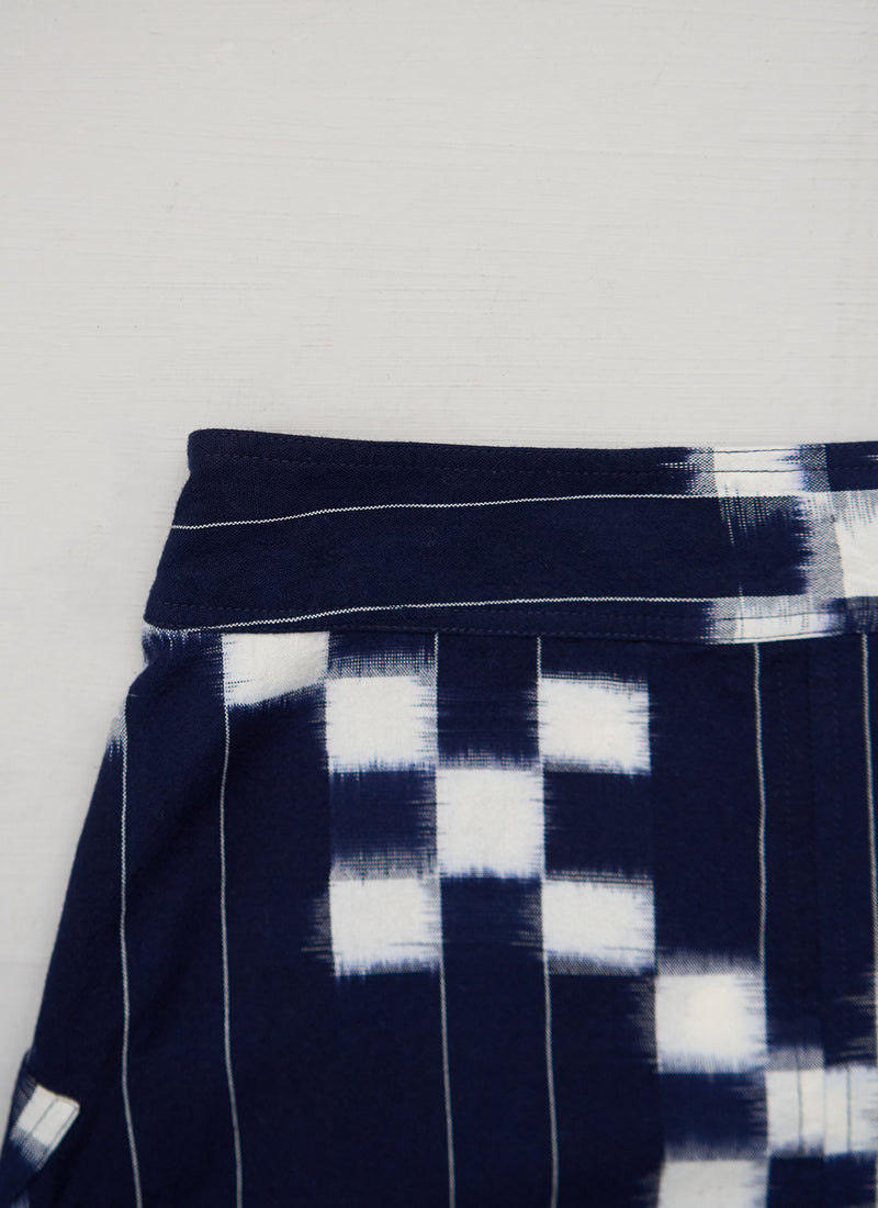 Reworn Flared Ikat Skirt Size 6 (362) | Multi